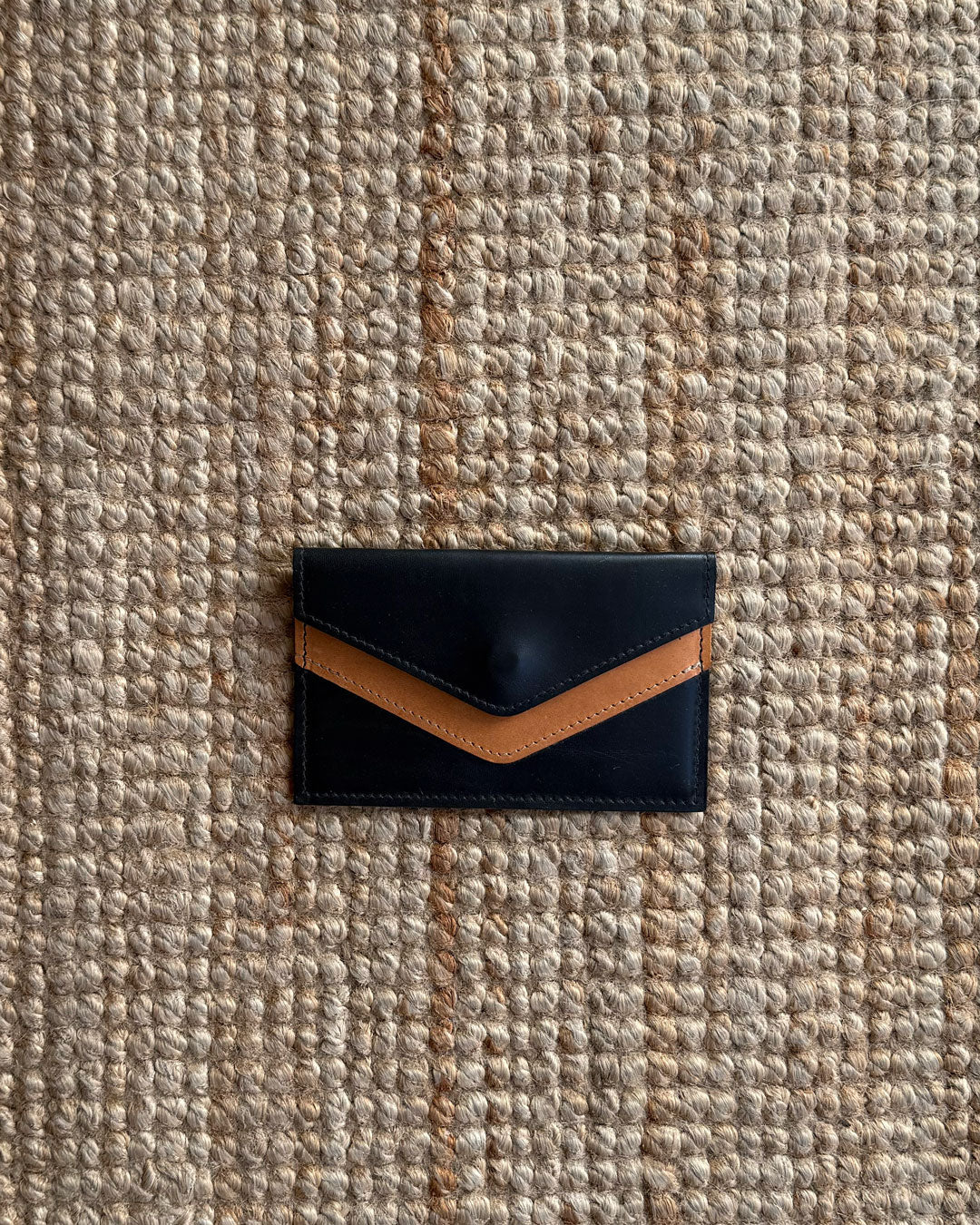 EVERGREENS SkWaBM1 // SKIFFER WALLET IN BLACKMIX LEATHER