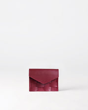 Näver Mini Schultertasche in Berry Leder