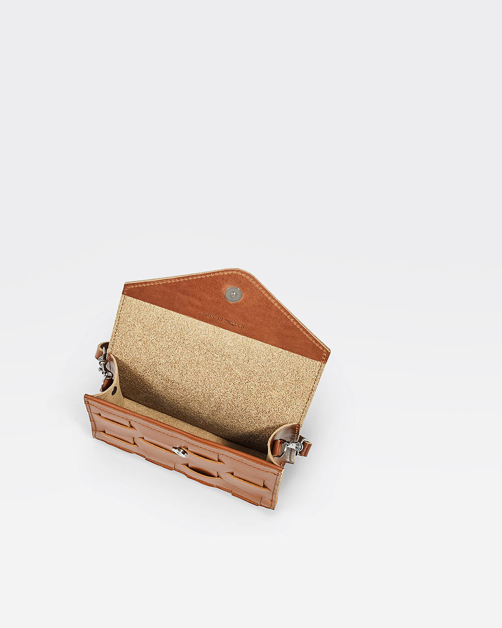 Näver Mini Shoulder Bag in Cognac leather