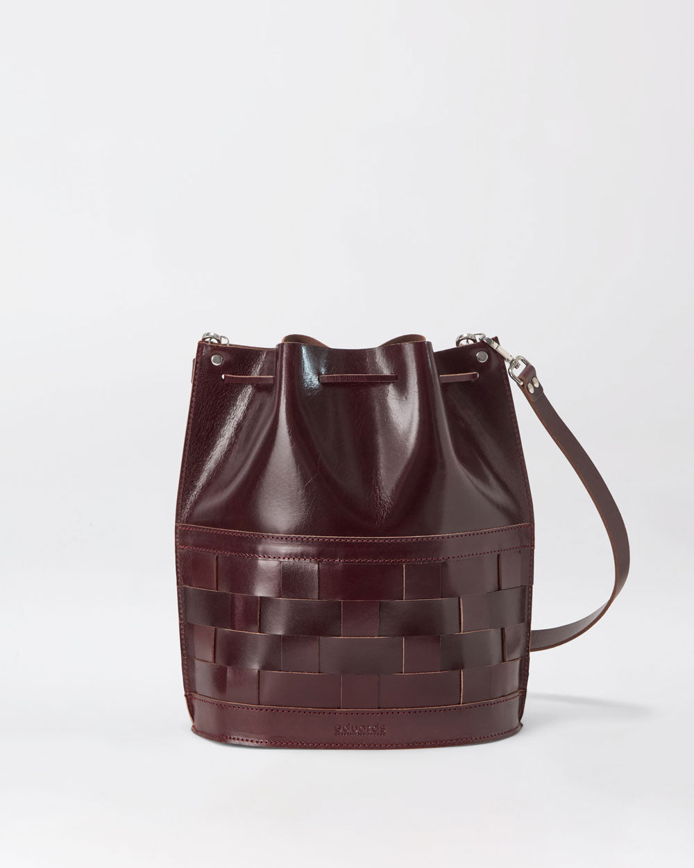 Näver Bucket Bag in Burgundy leather - Limited Edition