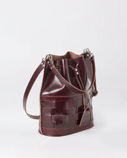 Näver Bucket Bag in Burgundy leather - Limited Edition