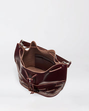 Näver Bucket Bag in Burgundy leather - Limited Edition