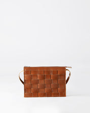 Näver Small Shoulder Bag i Konjaksfärgat läder 