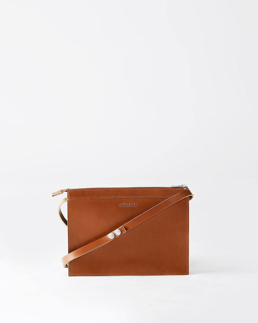 Näver Small Shoulder Bag i Konjaksfärgat läder 