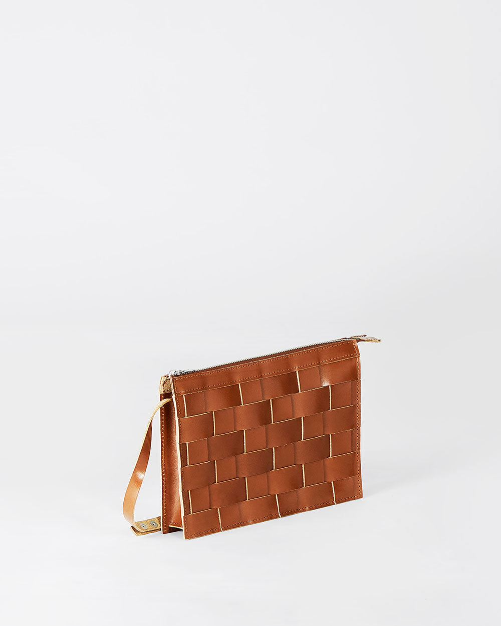 Näver Small Shoulder Bag i Konjaksfärgat läder 